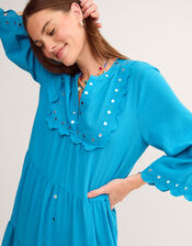 Maddie Mirror Midi Kaftan, Teal (TEAL), large