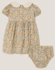 Baby Darcie Duck Smocked Dress & Underwear Set, Yellow (YELLOW), large