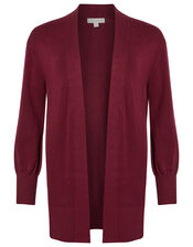 Star Stud Knit Cardigan, Red (BERRY), large