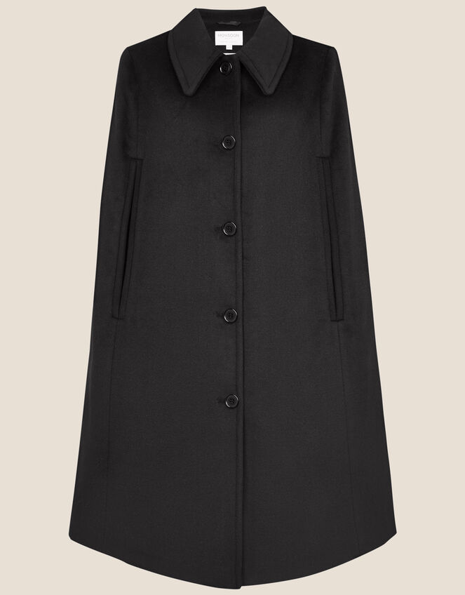 Caroline Sleeveless Coat, Black (BLACK), large