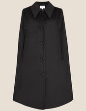 Caroline Sleeveless Coat, Black (BLACK), large
