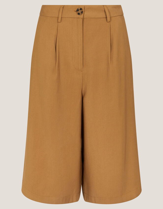Nina Tailored Longline Shorts, Brown (TOBACCO), large