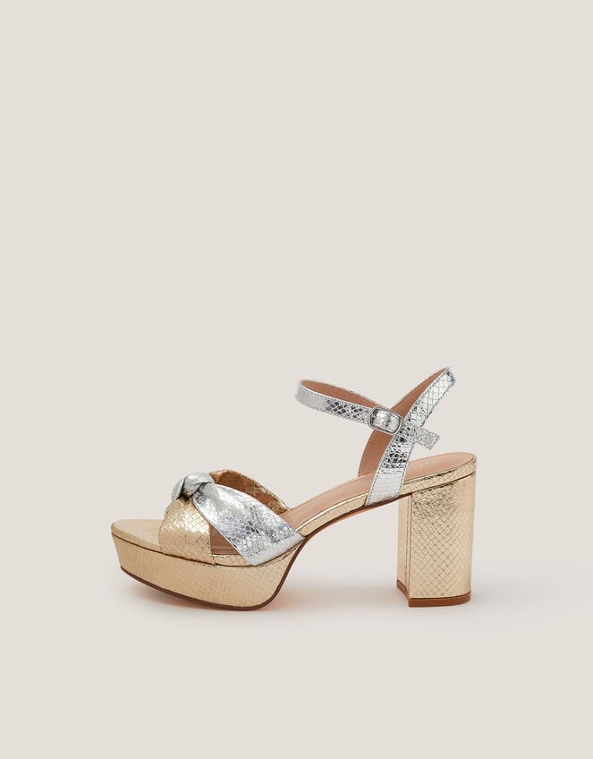 Sophie Mixed Metallic Platform Heels, Multi (MULTI), large