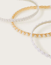 Pretty Pearl Headbands Set of Three, , large