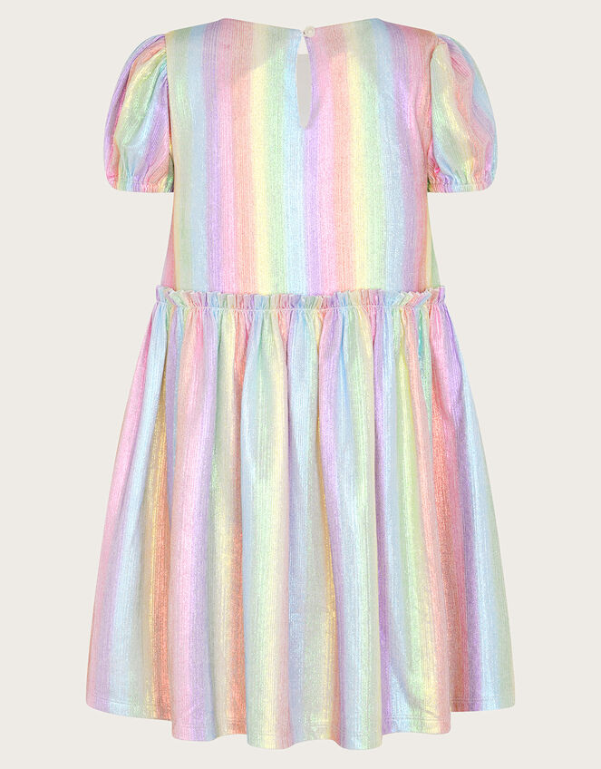 Rainbow Plisse Dress, Multi (MULTI), large