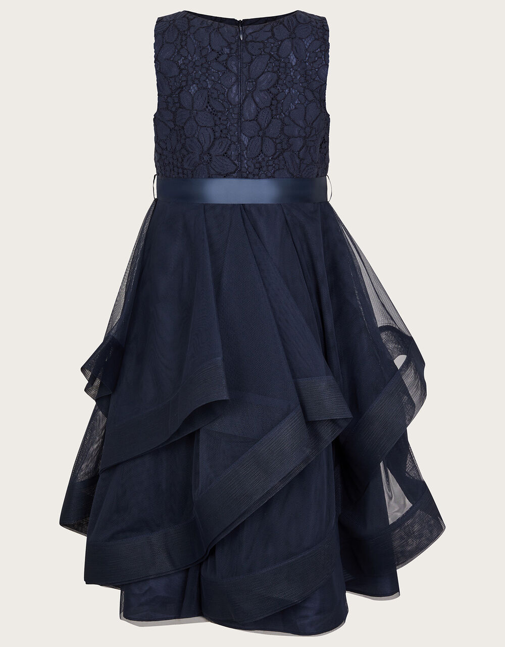Seville Ruffle Dress Blue Girls' Dresses Monsoon UK.