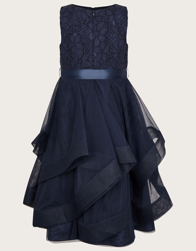 Seville Ruffle Dress, Blue (NAVY), large