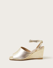 Wedge Sandals, Gold (GOLD), large