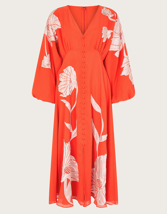 Talia Tea Dress, Orange (CORAL), large