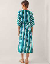 Indah Print Kaftan Dress, Blue (TURQUOISE), large