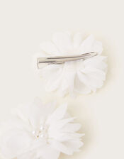 Rosette Bridesmaid Hair Clips Set of Two, , large