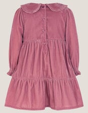 Baby Floral Embroidered Velvet Dress, Pink (PINK), large