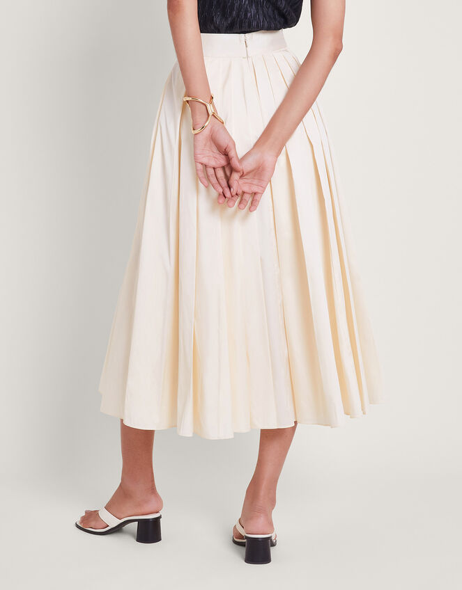 Tully Taffeta Skirt, Cream (CREAM), large