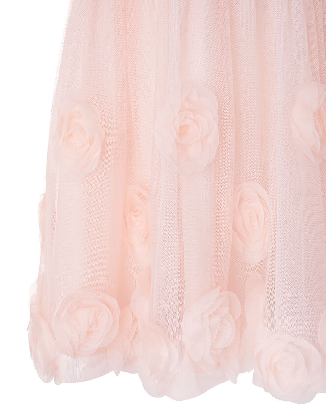 3D Roses Tulle Skirt, Pink (DUSKY PINK), large