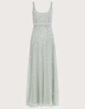 Eugiene Embroidered Maxi Dress, Green (SAGE), large