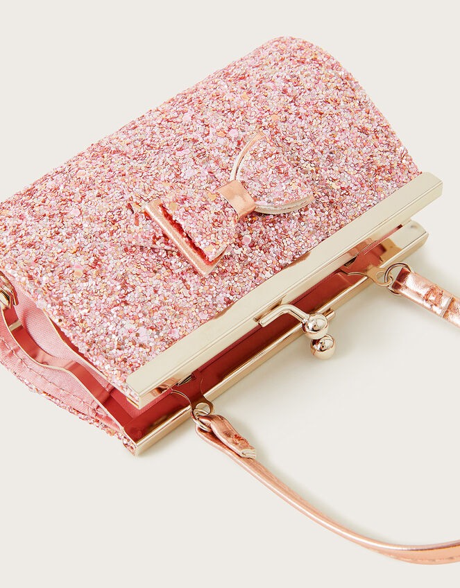 Bow Glittery Mini Bag, , large