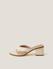 Tilly Toe Thong Mules, Ivory (IVORY), large