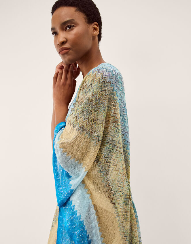 Ava Knit Beach Cover Up, Blue (BLUE), large