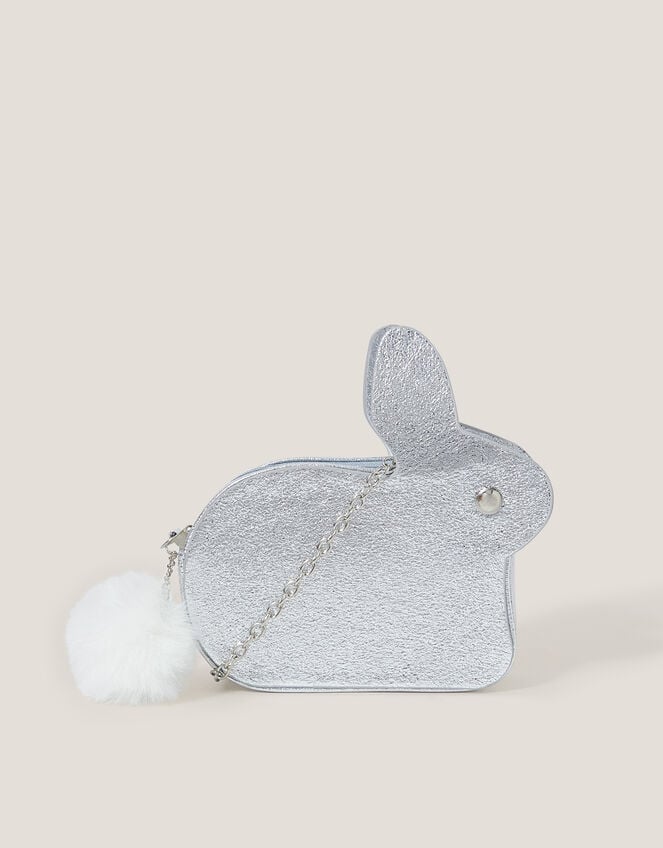 Faux Fur Pom-Pom Bunny Bag, , large