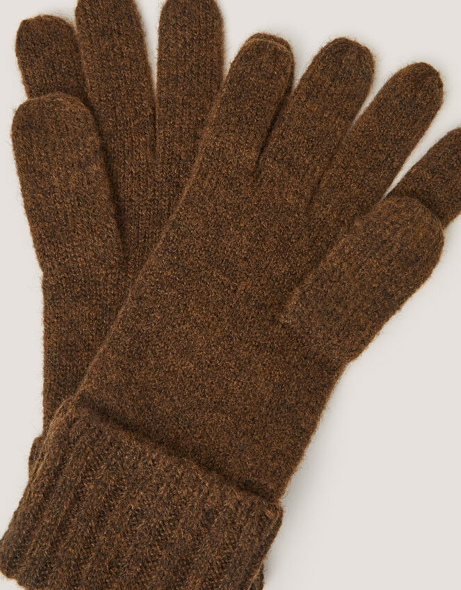 Aster Knitted Gloves, Cognac (COGNAC), large