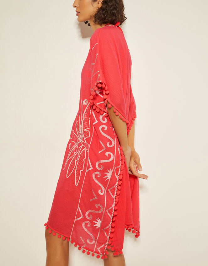Penny Tassel Embroidered Kaftan, Pink (PINK), large