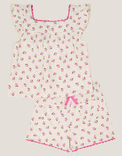 Floral Jersey Short Pyjamas Set, Pink (PINK), large
