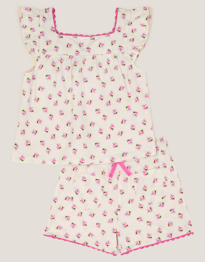 Floral Jersey Short Pyjamas Set, Pink (PINK), large