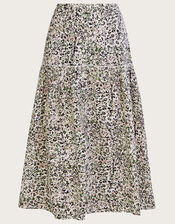 Animal Print Skirt in LENZING™ ECOVERO™ , Black (BLACK), large