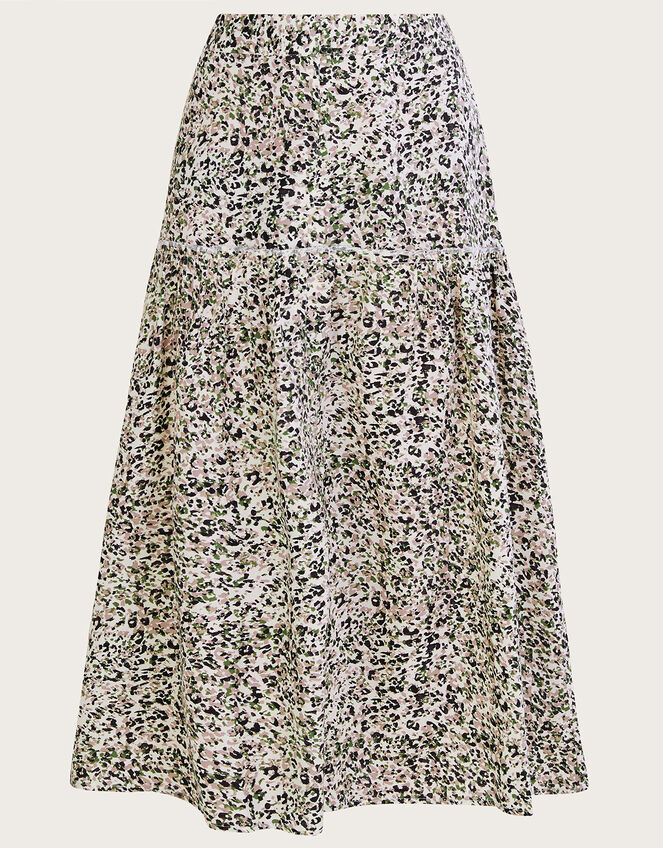 Animal Print Skirt in LENZING™ ECOVERO™ , Black (BLACK), large
