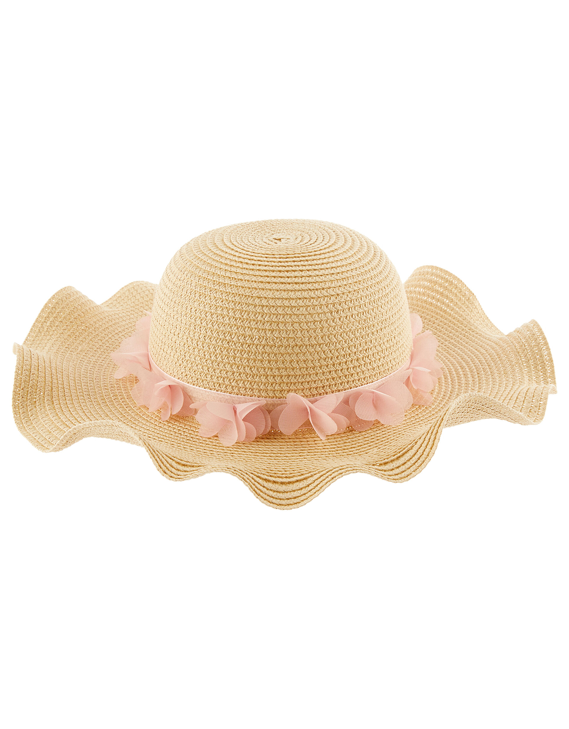 Baby Macaroon Butterfly Floppy Hat , Natural (NATURAL), large