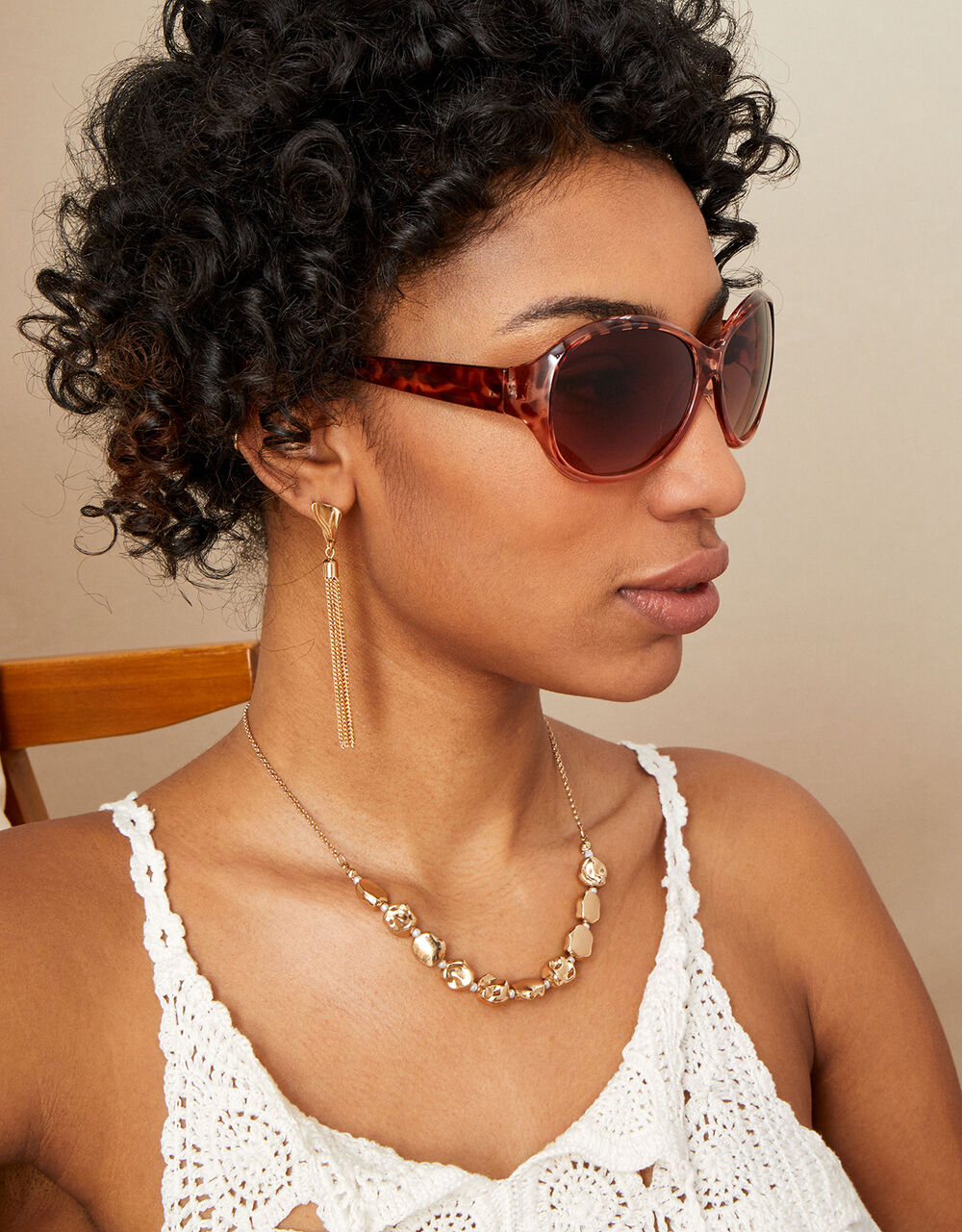 Women Women's Accessories | Wrap Around Tortoiseshell Sunglasses - PT31723