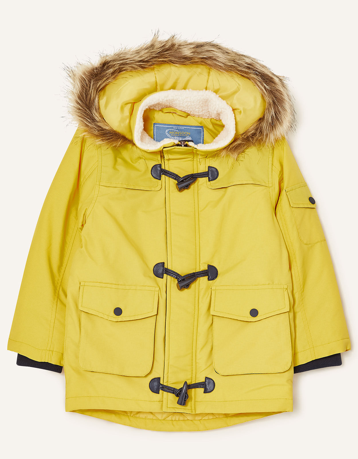 Duffle Parka Coat Yellow