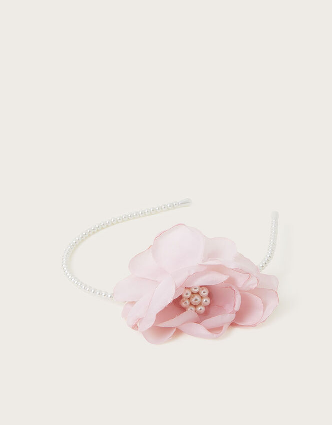 Cancan Pearl Flower Headband, , large