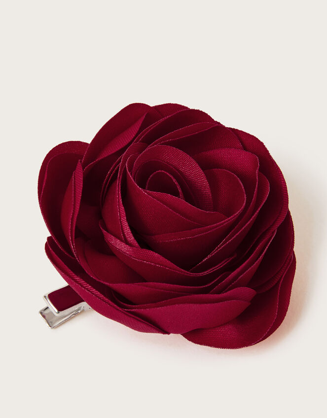 Satin Rose Hair Clip, , large