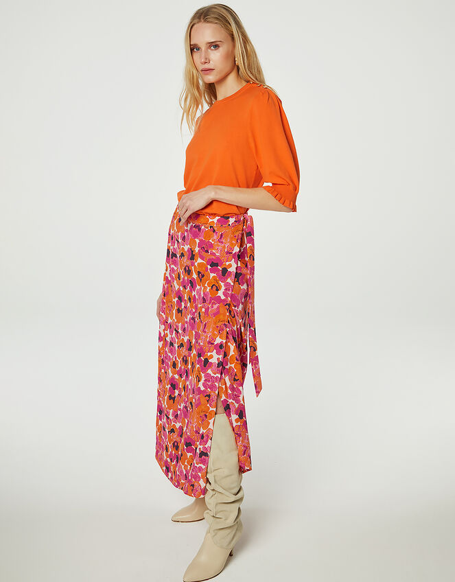 Fabienne Chapot Floral Print Skirt, Pink (PINK), large