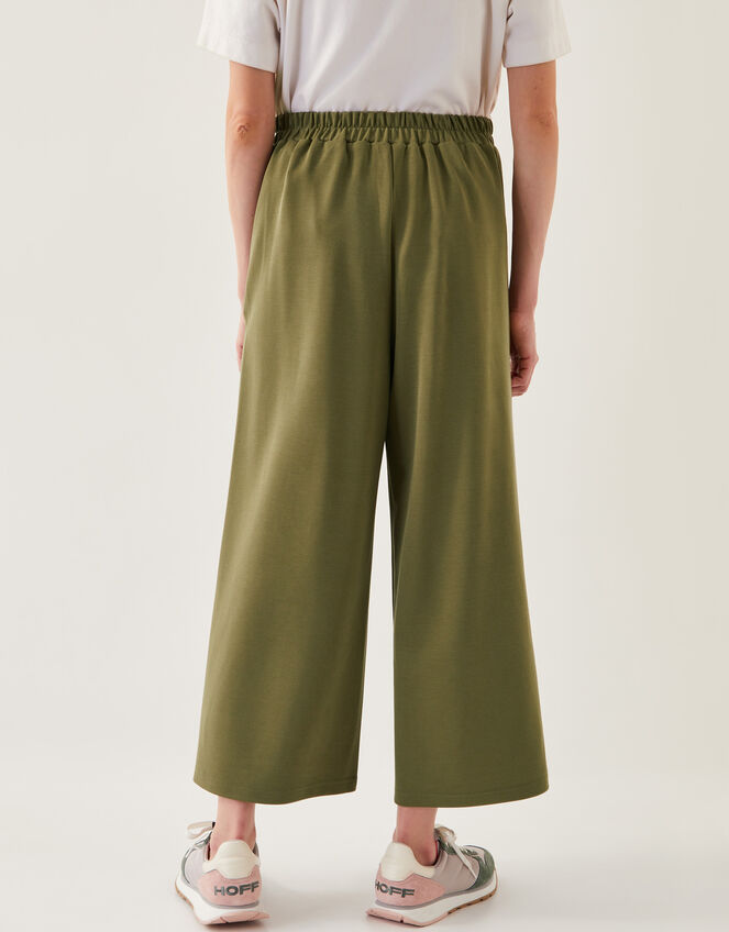 Jo Jersey Culotte Trousers, Green (KHAKI), large