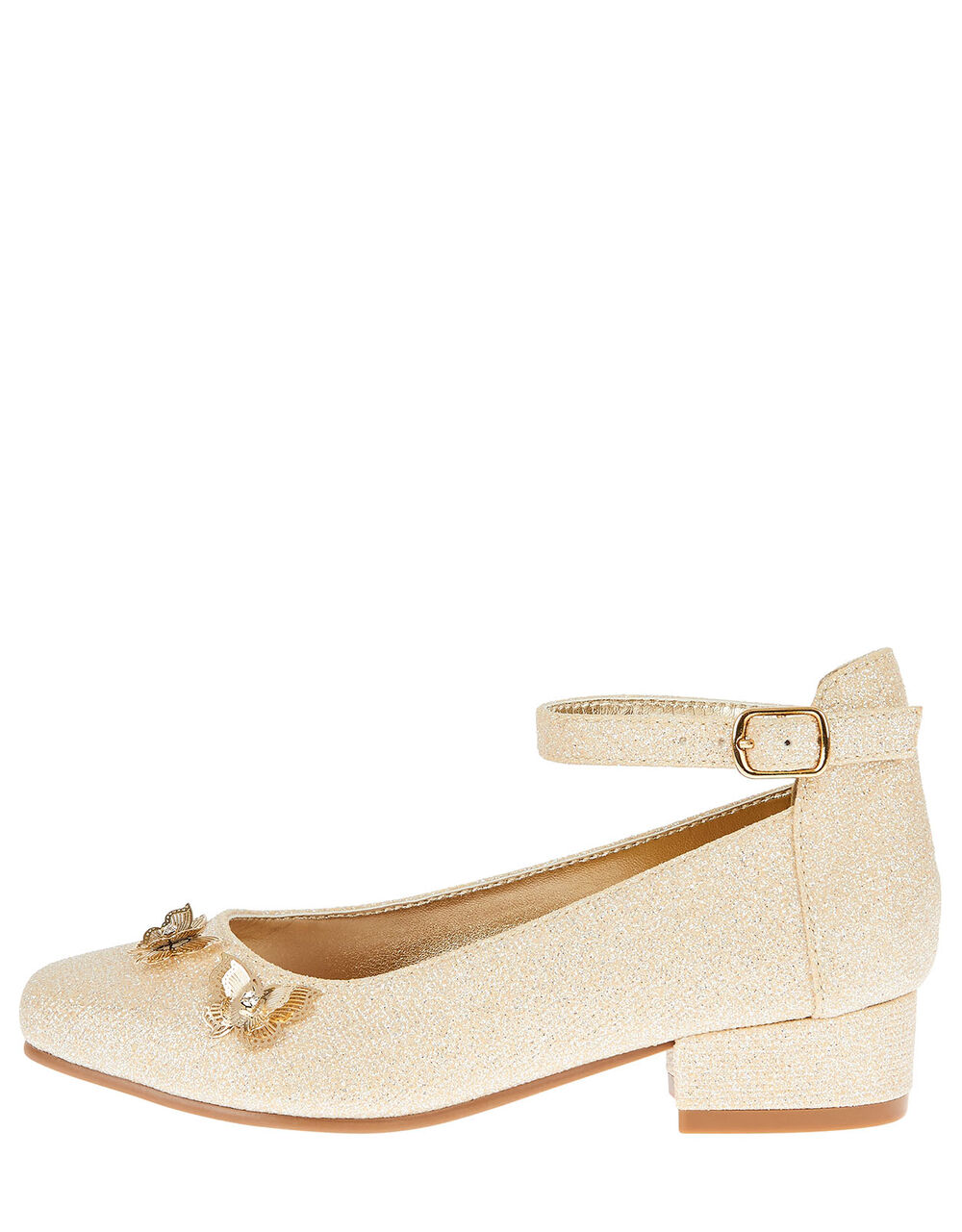 Eugena Butterfly Jive Heeled Shoes Gold