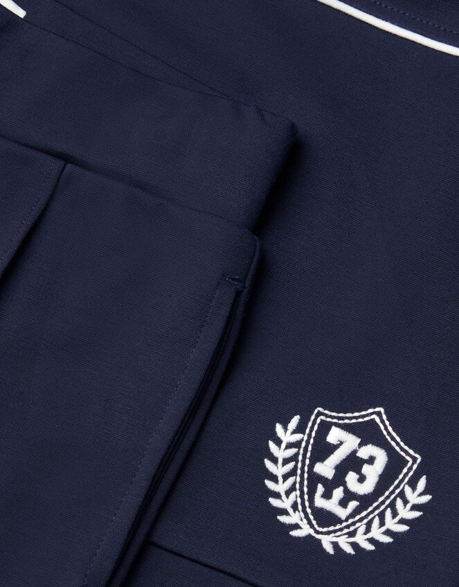 Logo Half Zip Sweatshirt & Joggers Set, Blue (NAVY), large
