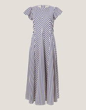 Shola Stripe Jersey Maxi Dress, Blue (BLUE), large
