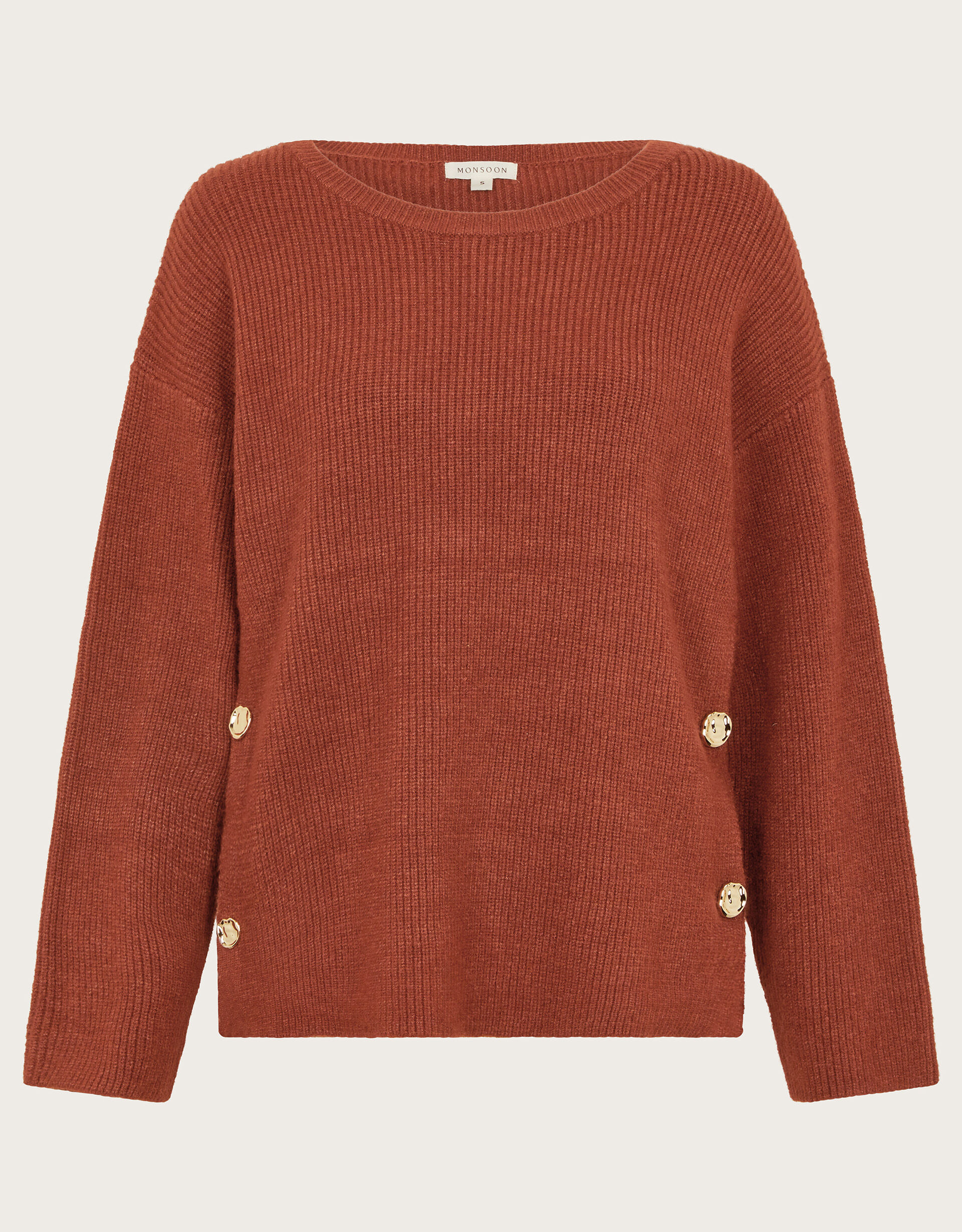 Lucia Jersey Jumper in Latte
