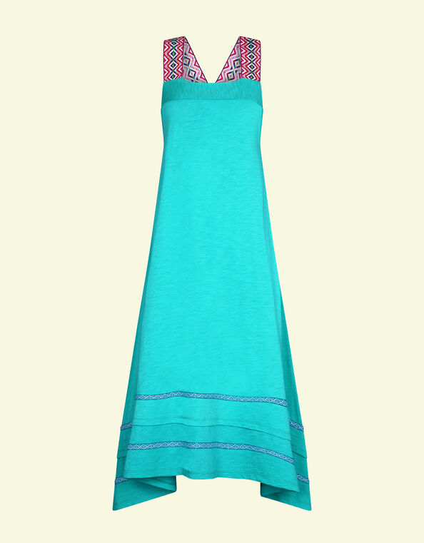 Pitusa St Tropez Maxi Beach Dress, Teal (TEAL), large