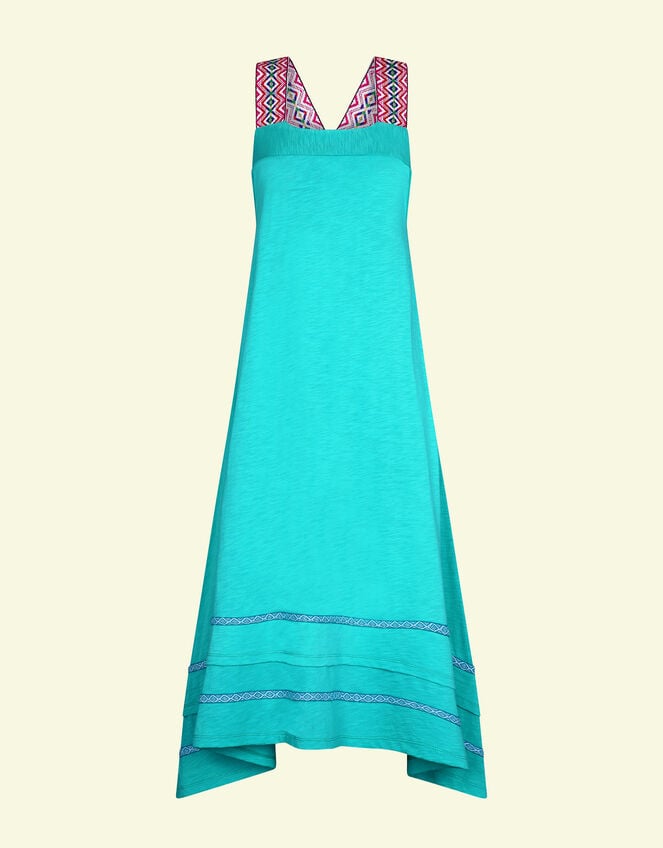Pitusa St Tropez Maxi Beach Dress, Teal (TEAL), large