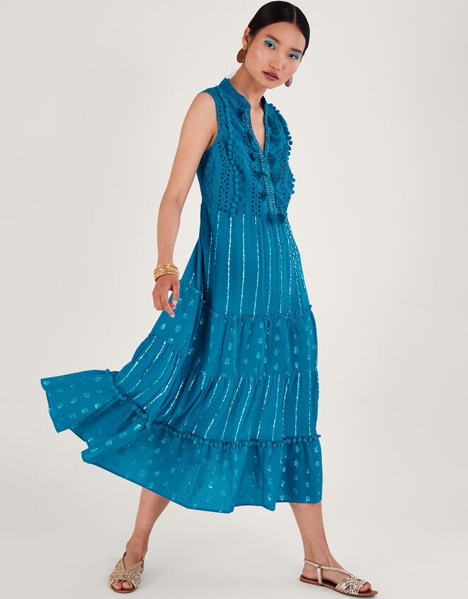 Sidne Sleeveless Midi Kaftan Blue