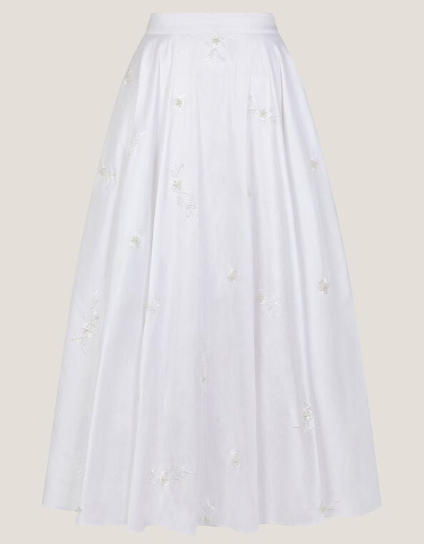 Eliza Floral Embellished Wedding Skirt, Ivory (IVORY), large