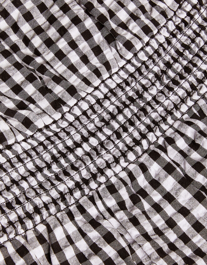 Gingham Playsuit, Black (BLACK), large