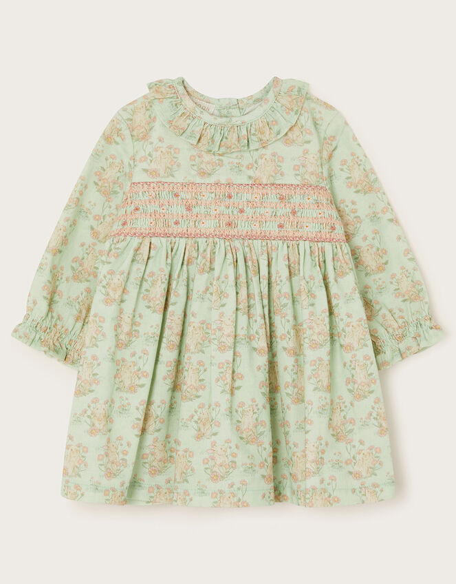 Newborn Bunny Cord Dress Green