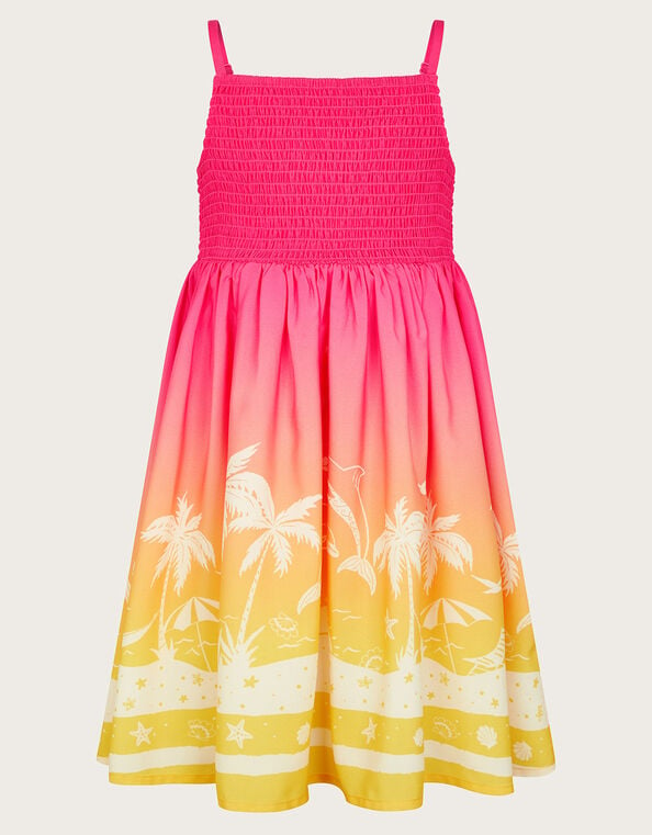 Sunset Palm Print Dress, Multi (MULTI), large