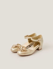 Metallic Butterfly Gem Heels , Gold (GOLD), large