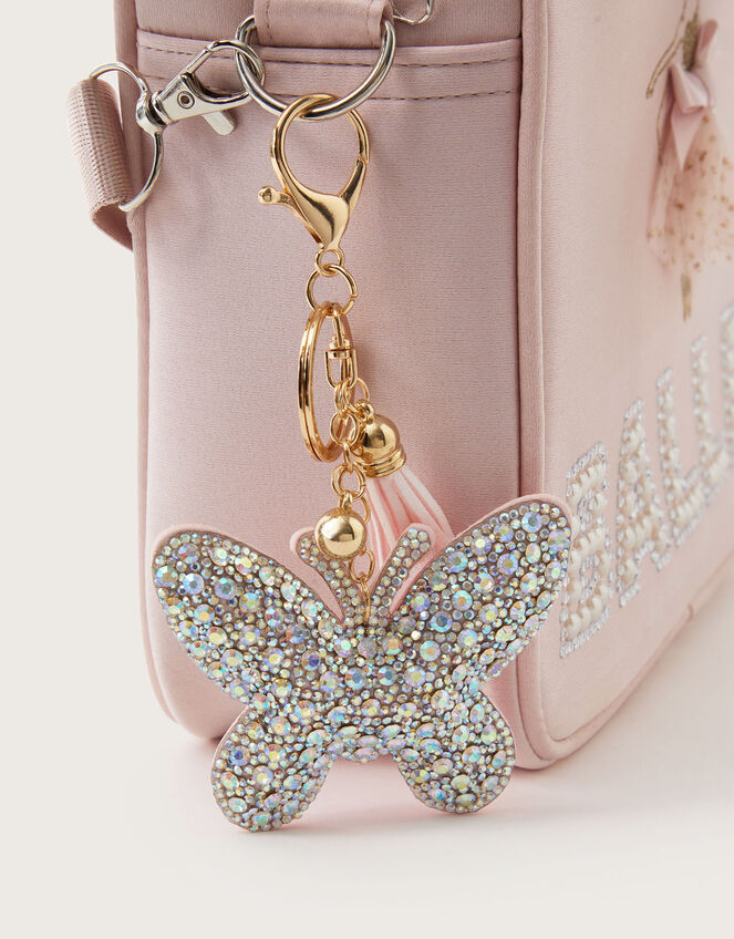 Rhinestone Butterfly Bag Charm, , large