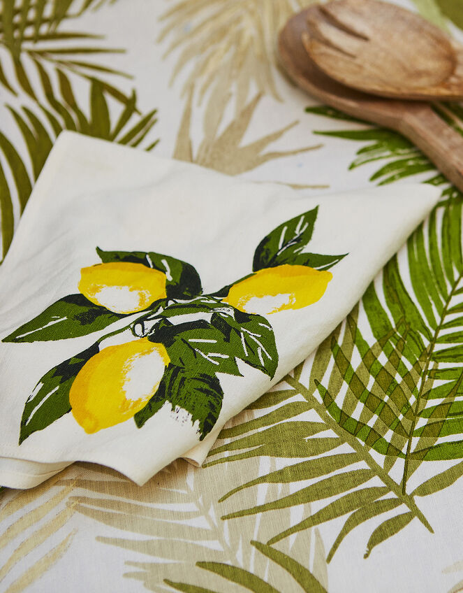 Lemon Print Reusable Napkins Set of Two, , large